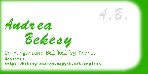 andrea bekesy business card